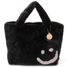 ＳＭＩＬＥＹ　チャーム付エコファーフェイストートバッグ