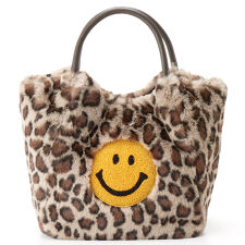 クーコ(cooco)の【COOCO クーコ】SMILEY サガラ刺繍xアニマル柄 エコファー トートバッグ