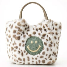 クーコ(cooco)の【COOCO クーコ】SMILEY サガラ刺繍xアニマル柄 エコファー トートバッグ
