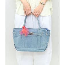 ヒネリ付デニムトートバッグ／Ａ４対応