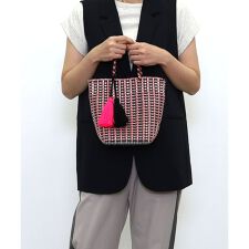 メッシュ編みミニトートバッグ