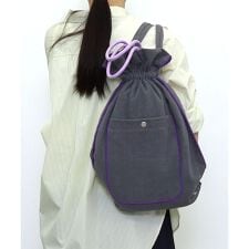 ２ＷＡＹデニムスナップポケット巾着バッグ／Ａ４対応