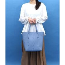 星柄刺繍フェイクレザートートバッグ／Ａ４対応