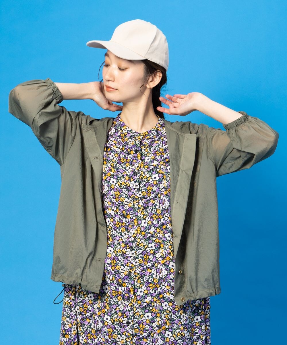 大きいサイズ】 9号・15号(M・3L) シアーオーガンジーブラウスブルゾン