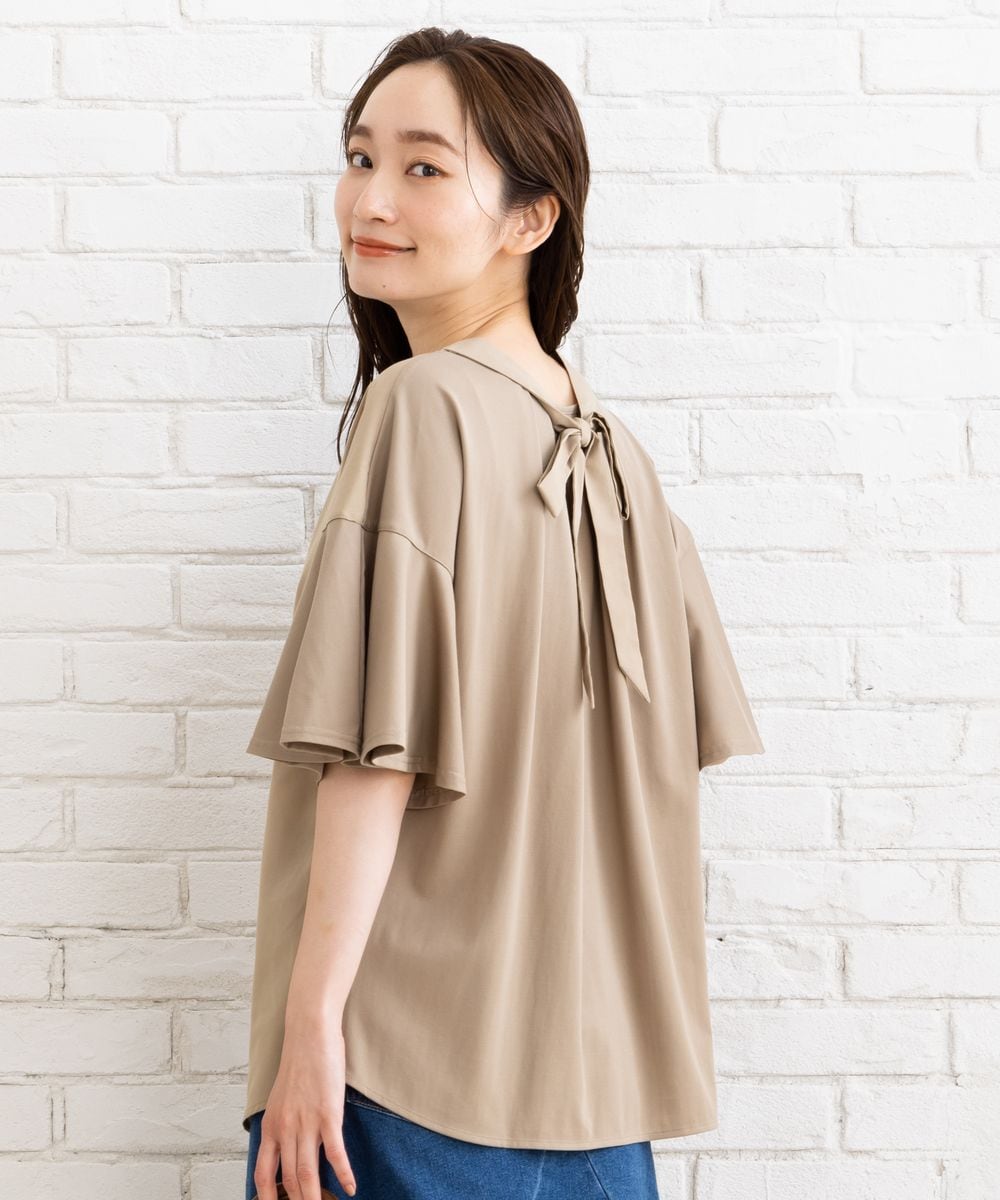 サブ ストリート（sab street）/【大きいサイズ】 9号・15号(M・3L) マルチウェイリボンカットソー 大きいサイズ】 9号・15号(M・3L) マルチウェイリボンカットソー