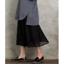 【大きいサイズ】 9号・15号(M・3L) クロシェ風レーススカート
