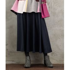 【好評につき新色追加！】【大きいサイズ】 9号・15号(M・3L) タックフレアースカート