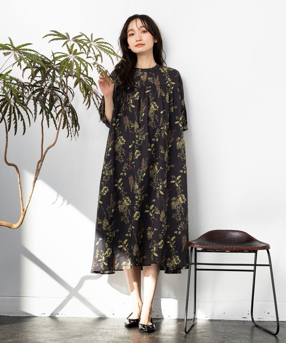 大きいサイズ】 21号(6L～) ハーブプリントワンピース | サブ