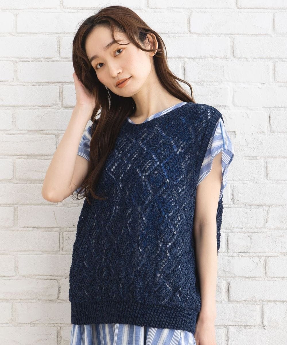 大きいサイズ】 9・15・19号 【camifine】WGクロシェ風透かし編み