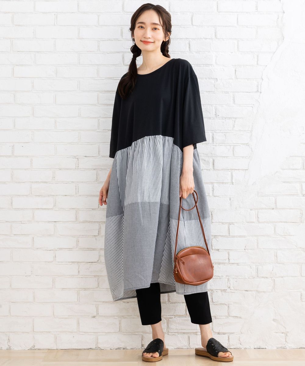 大きいサイズ】 15号(3L) パッチワークワンピース | サブ ストリート