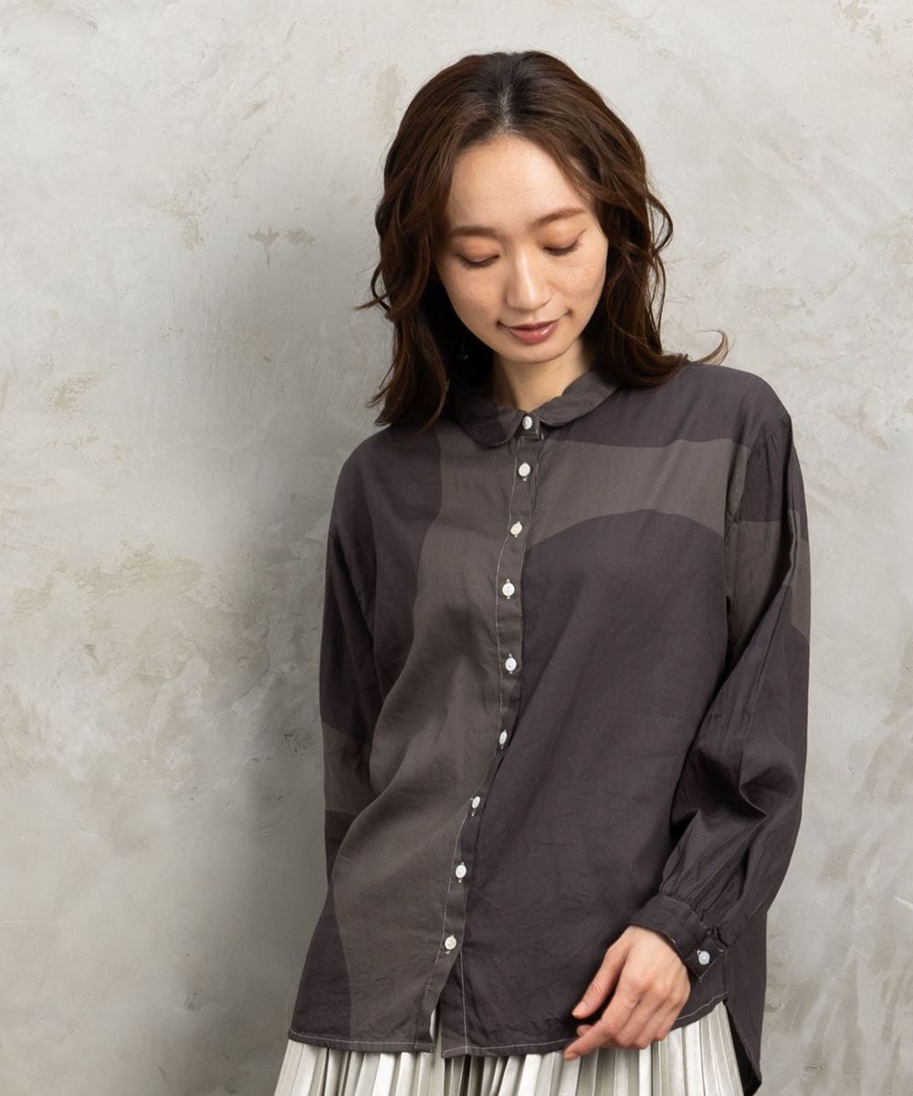 サブ ストリート（sab street）/【大きいサイズ】 9号・15号(M・3L) コードコットンメガドットシャツ 大きいサイズ】 9号・15号(M・3L) コードコットンメガドットシャツ