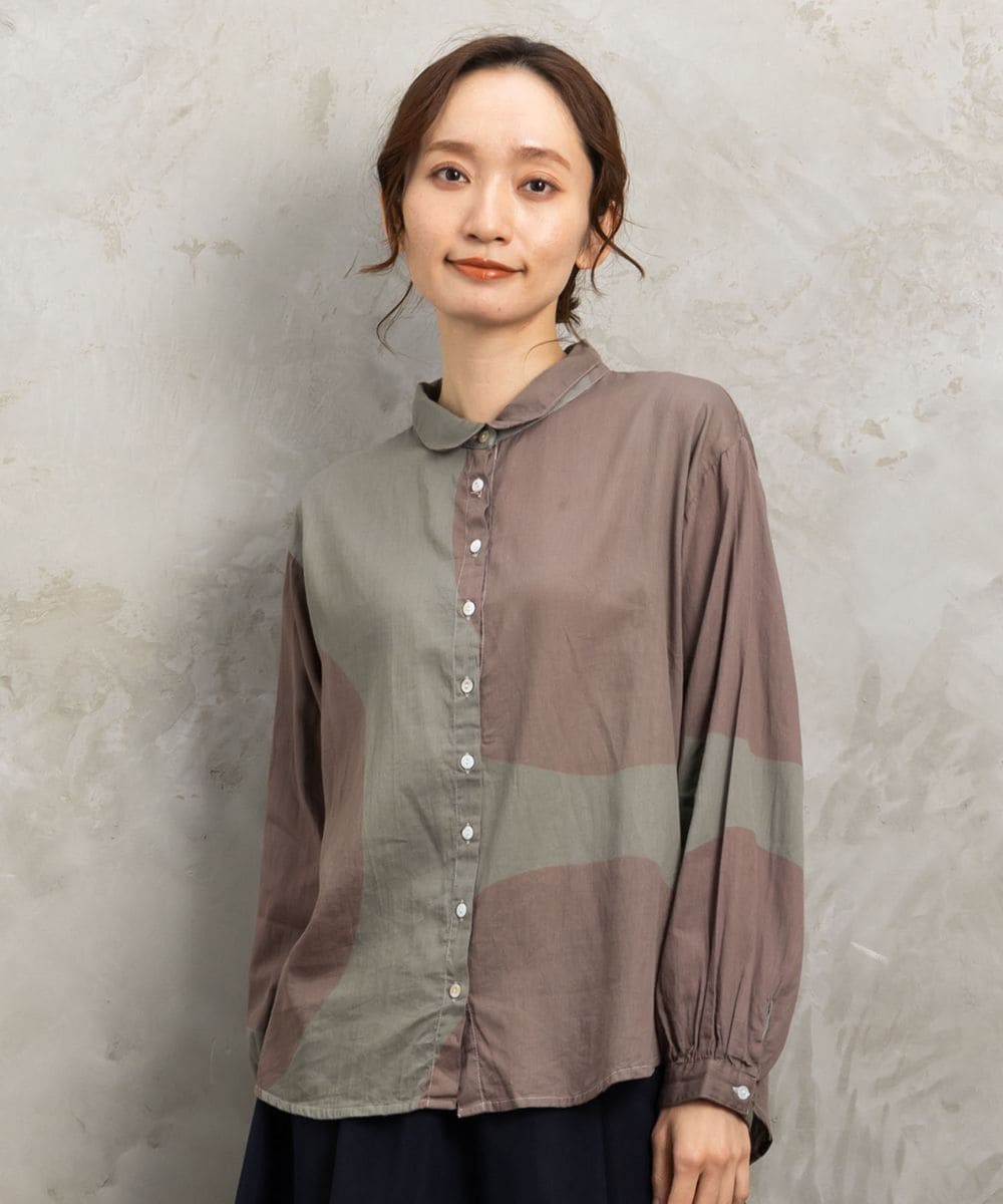 サブ ストリート（sab street）/【大きいサイズ】 9号・15号(M・3L) コードコットンメガドットシャツ 大きいサイズ】 9号・15号(M・3L) コードコットンメガドットシャツ