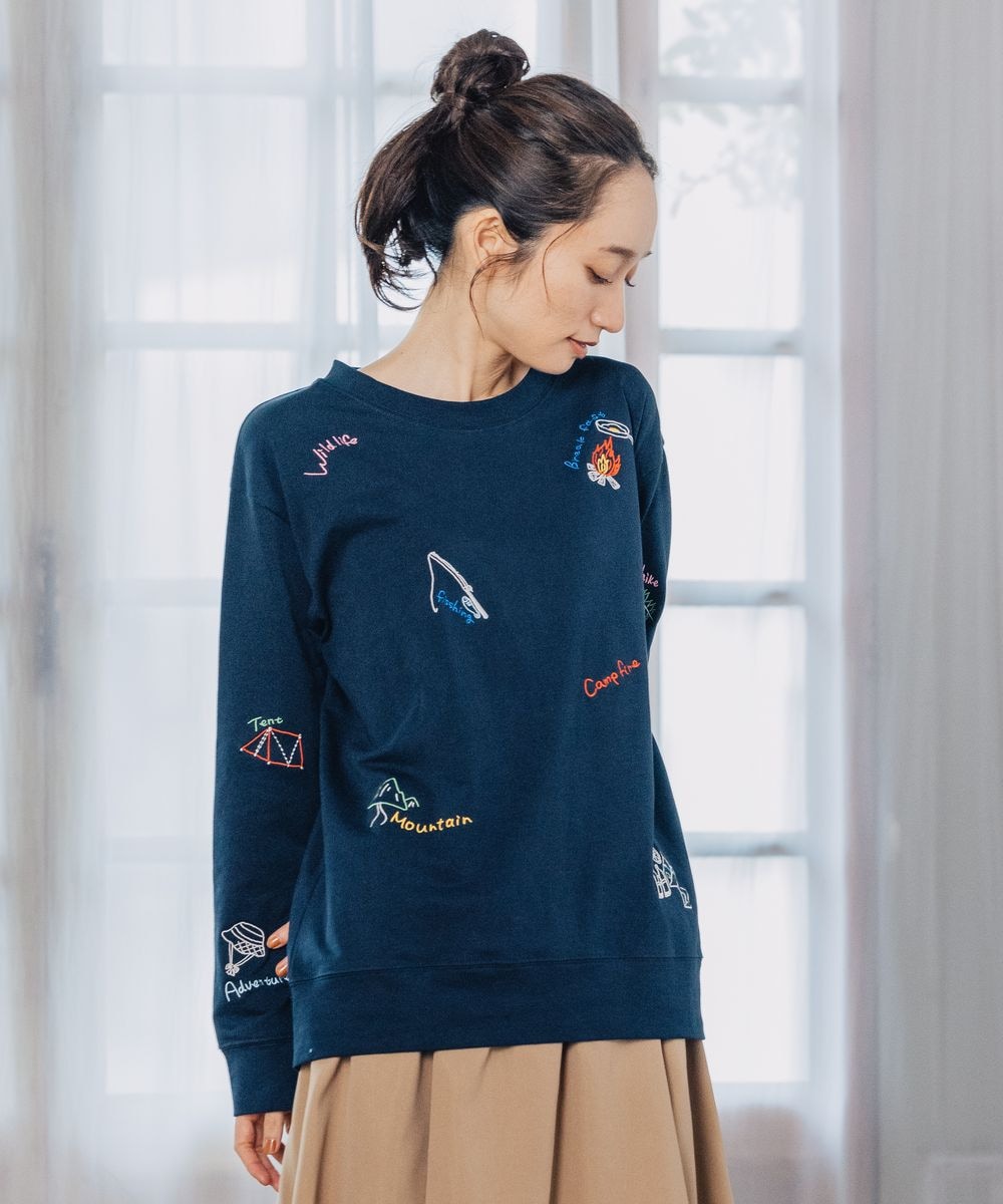 サブ ストリート（sab street）/【大きいサイズ】 9号・15号・19号(M・3L・5L) レッツキャンピングスウェット 大きいサイズ】 9号・15号・19号(M・3L・5L) レッツキャンピング