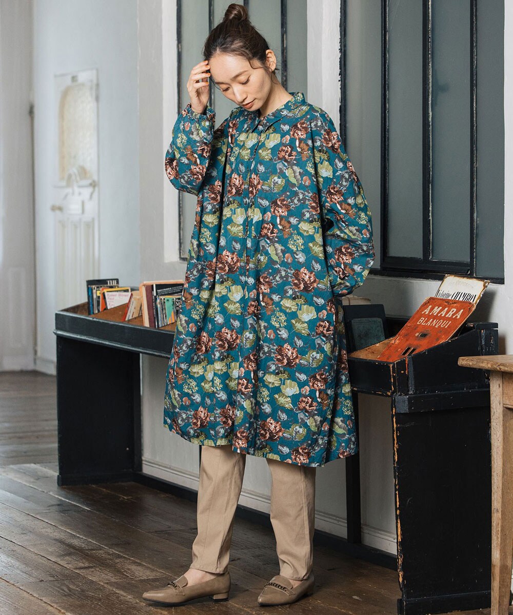 大きいサイズ】 9号・15号(M・3L) スプレッドフラワープリント