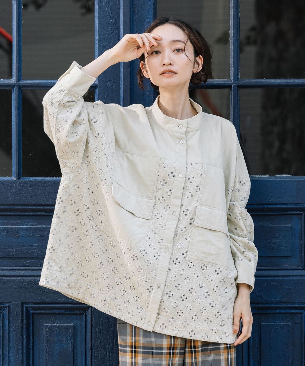 大きいサイズ】 21号(6L～) FONTLAB ストライプアシメチュールコンビ