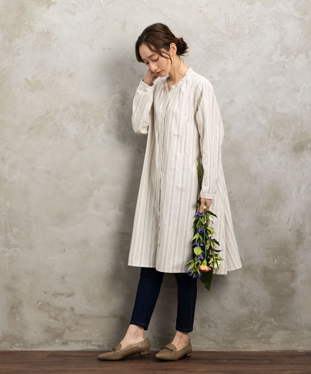 大きいサイズ】21号(6L～) INDESIGN コードエンブロイダリーカフタン