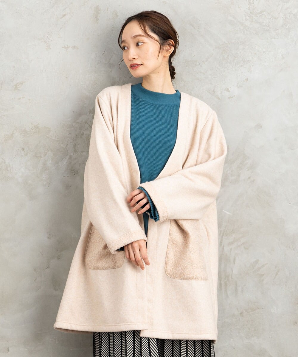 はっ水／UV／洗える】タスランノーカラーコート | アンタイトル