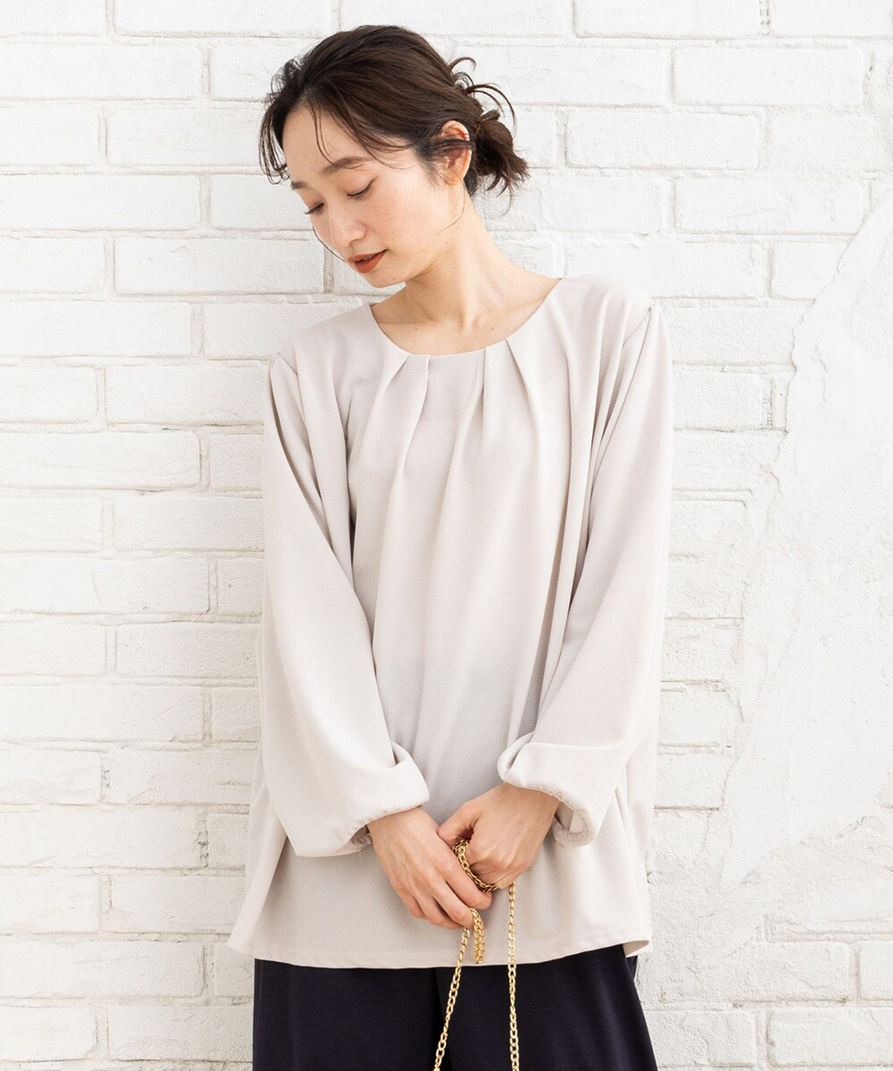 【大きいサイズ】 9号・15号INDESIGN ボタニカルMIXプリントカフタンブラウス INDESIGN ボタニカルMIXプリントカフタンブラウス