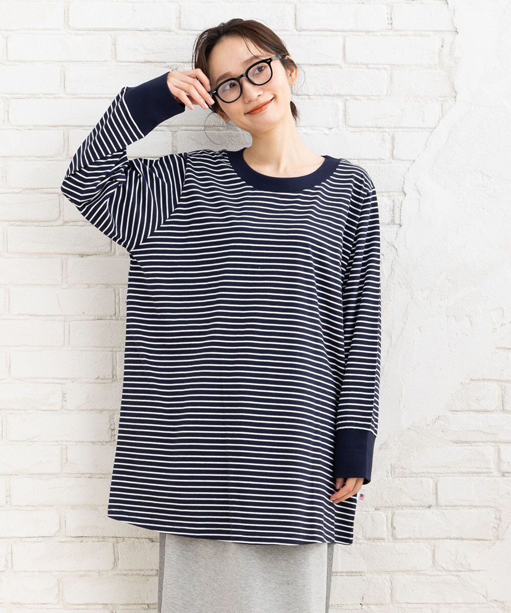 ROPE' / ロペ シアーベロアクルーネックロングカットソー ROPE'｜シアーベロアクルーネックロングカットソー | Rakuten