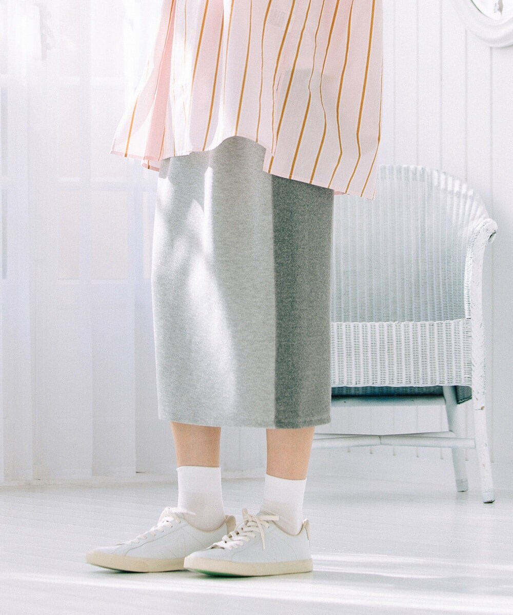 サブストリート（sab street）/【大きいサイズ】 21号(6L〜) FONTLAB ラメボンディングIラインスカート 大きいサイズ】 21号(6L～) FONTLAB ラメボンディングIラインスカート