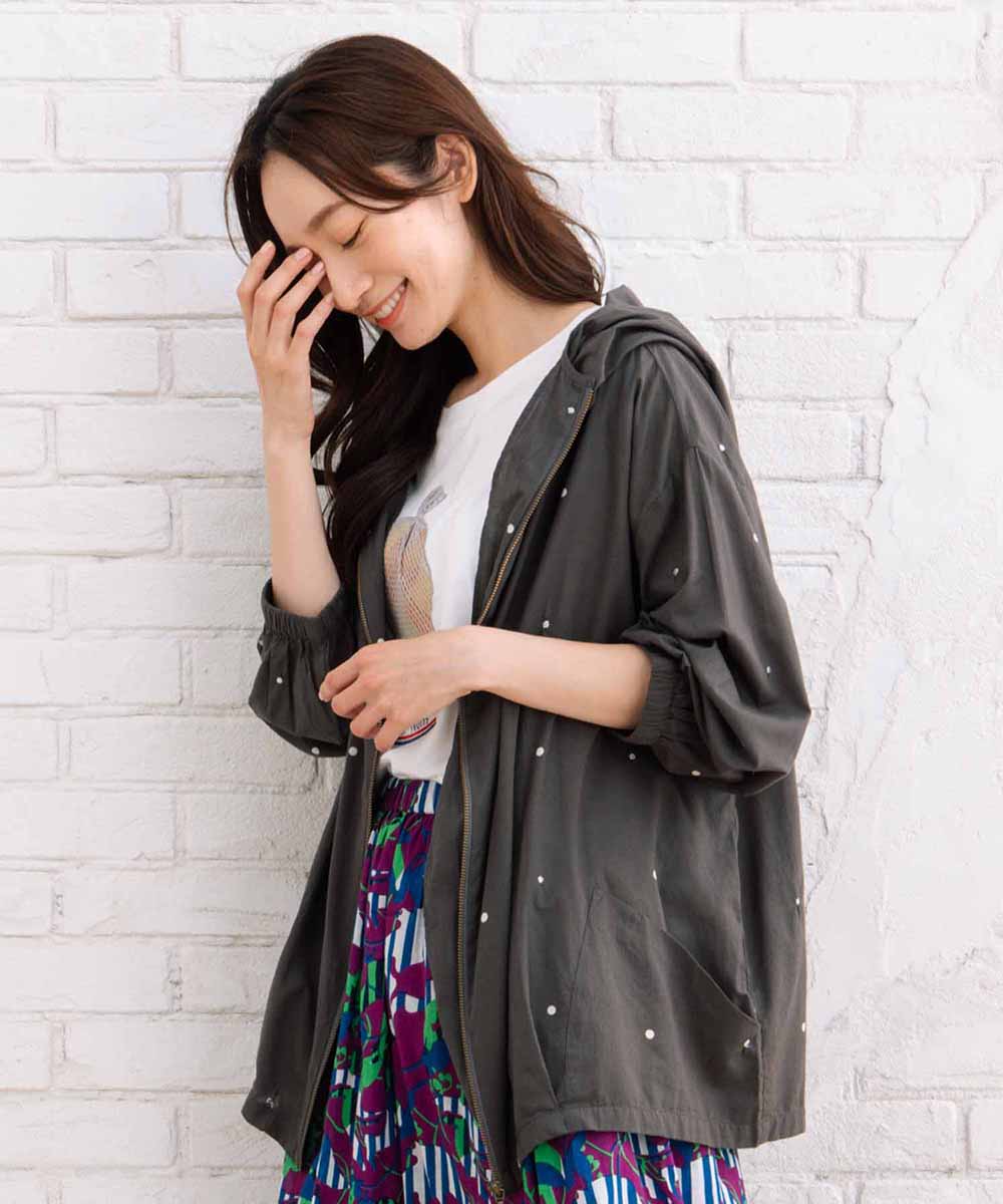 【23区】中村アンさん着用 ライトタッサー フーデットブルゾン 23区】中村アンさん着用 ライトタッサー フーデットブルゾン