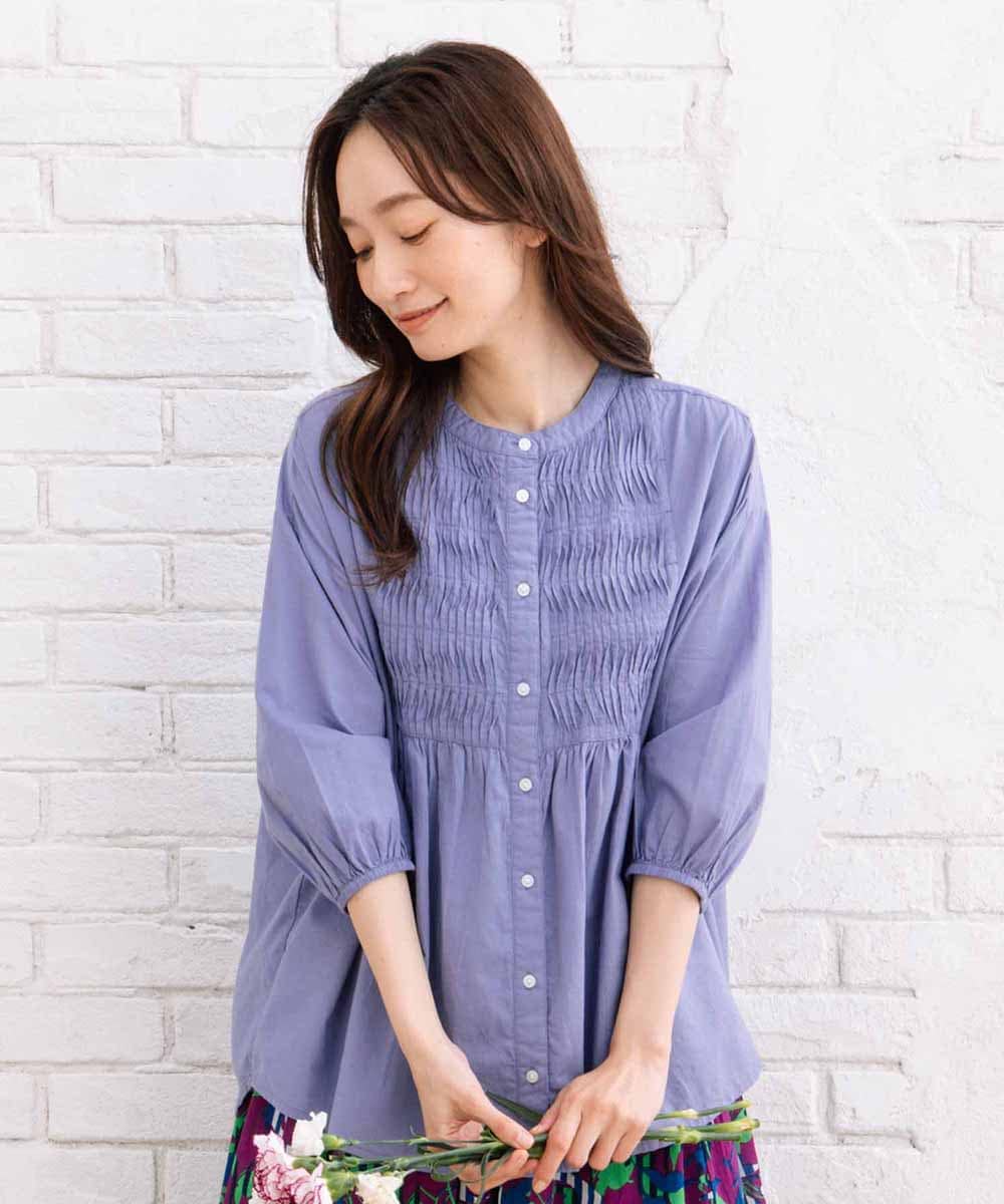 大きいサイズ】 9号・15号(M・3L) シアーオーガンジーブラウスブルゾン