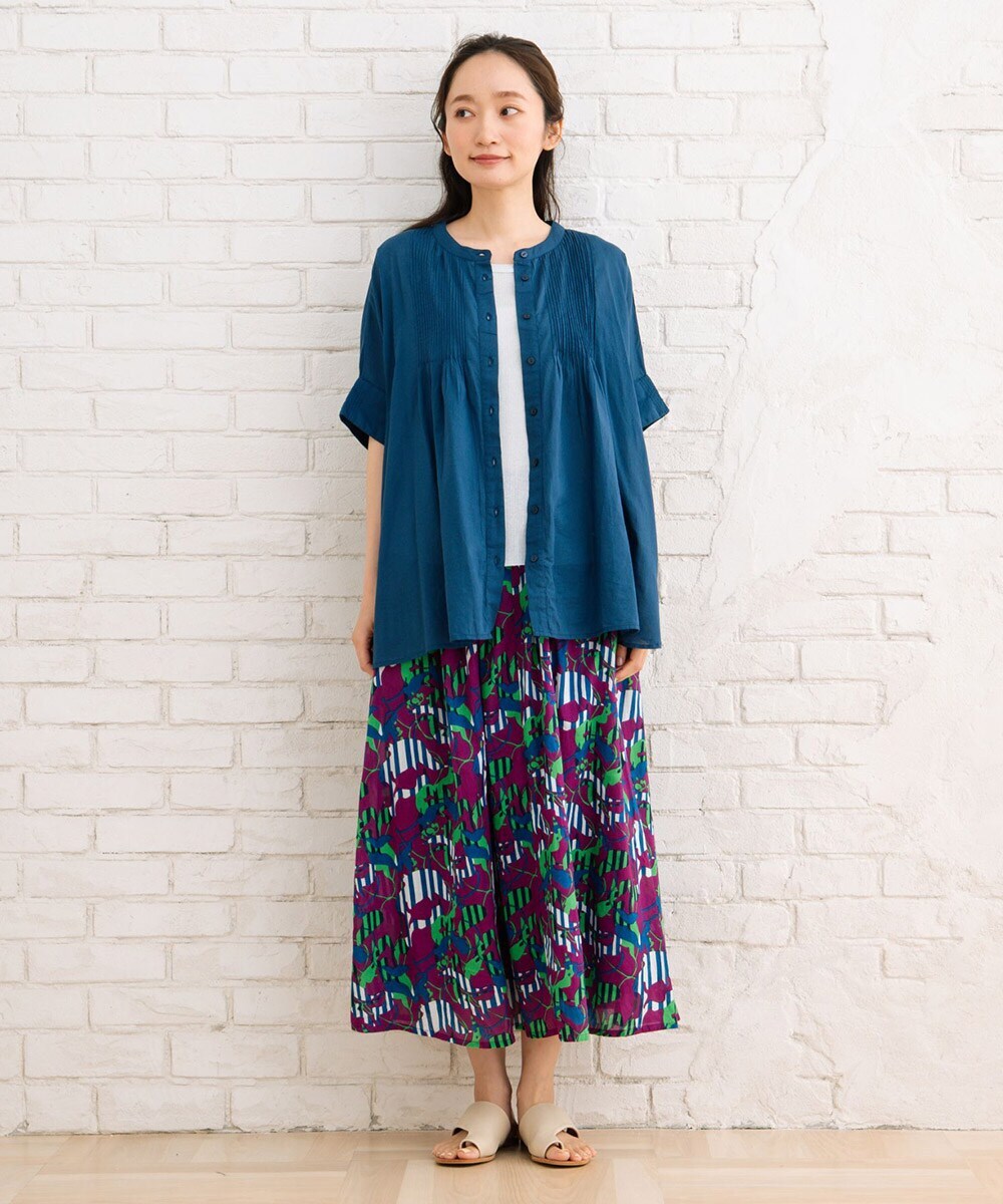 大きいサイズ】 15号(3L) INDESIGN 【オーガニックコットン】ボイル