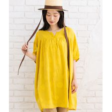 サブストリート(sab street)の【大きいサイズ】 21号(6L～) INDESIGN ドットジャガード＆エンブロイダリーチュニック