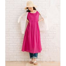 サブストリート(sab street)の【大きいサイズ】 15号(3L) INDESIGN ピンタックノースリーブワンピース