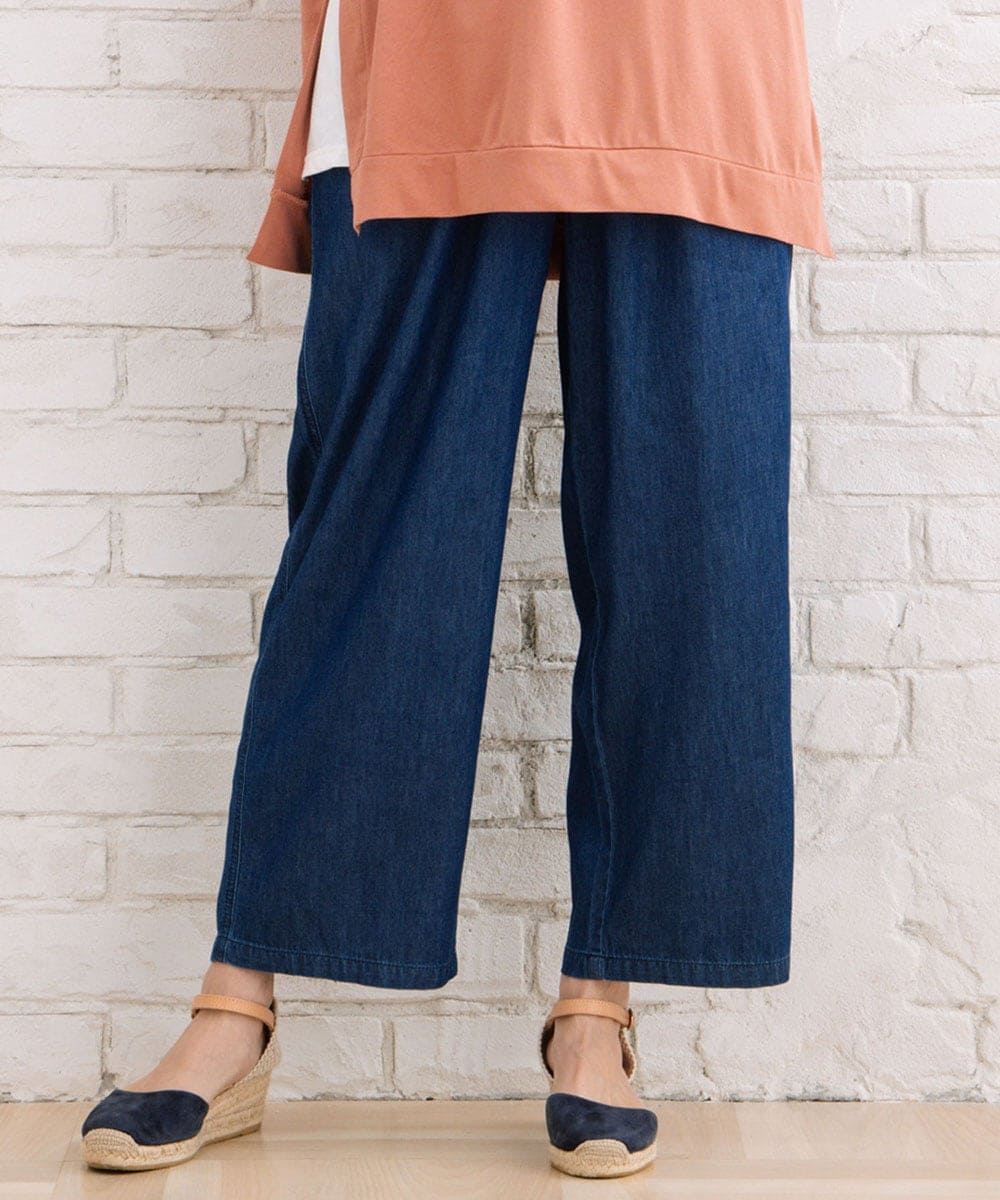 大きいサイズ】 9号・15号・19号 INDESIGN ピンタックラインデニム