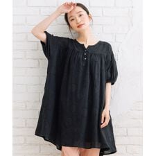 サブストリート(sab street)の【大きいサイズ】 15号(3L) INDESIGN ドットジャガード＆エンブロイダリーチュニック