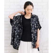 サブストリート(sab street)の21号(6L～) INDESIGN リーフプリントワイドシャツ