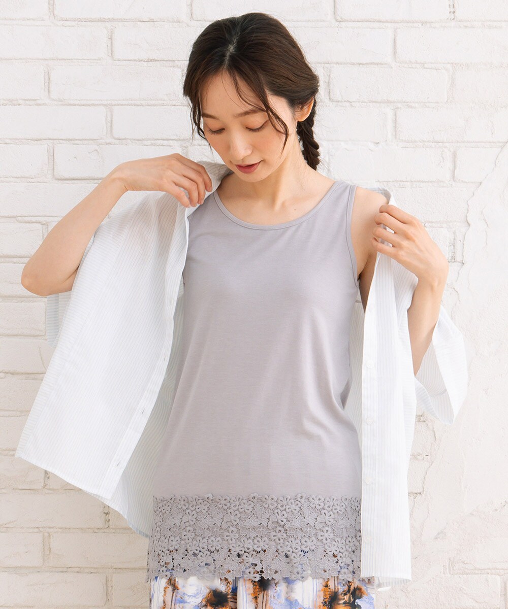 21号】【抗菌・防臭加工】2WAYレースタンク | サブ ストリート(sab