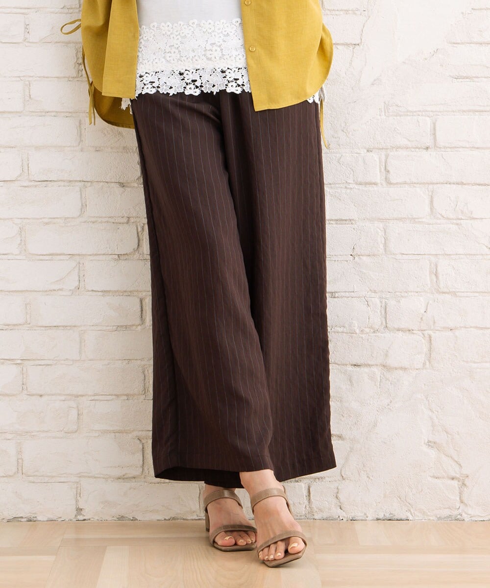 サブストリート（sab street）/21号(6L〜) FONTLAB ダブルストライプワイドパンツ 21号(6L～) FONTLAB ダブルストライプワイドパンツ | サブストリート