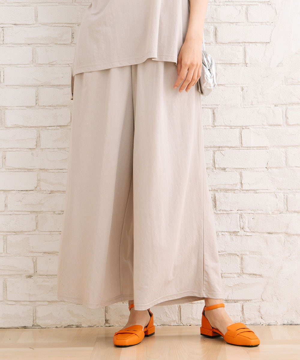 21号(6L～) 【接触冷感】リラクシーワイドパンツ | サブストリート(sab