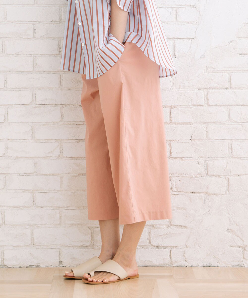 麻　濃桃色のワイドパンツ　新品 MGM9831-scaled.jpeg