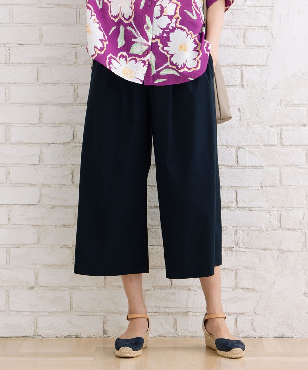 サブストリート（sab street）/21号(6L〜) ドライ×ライトハイテンション8分丈ワイドパンツ 21号(6L～) ドライ×ライトハイテンション8分丈ワイドパンツ | サブ