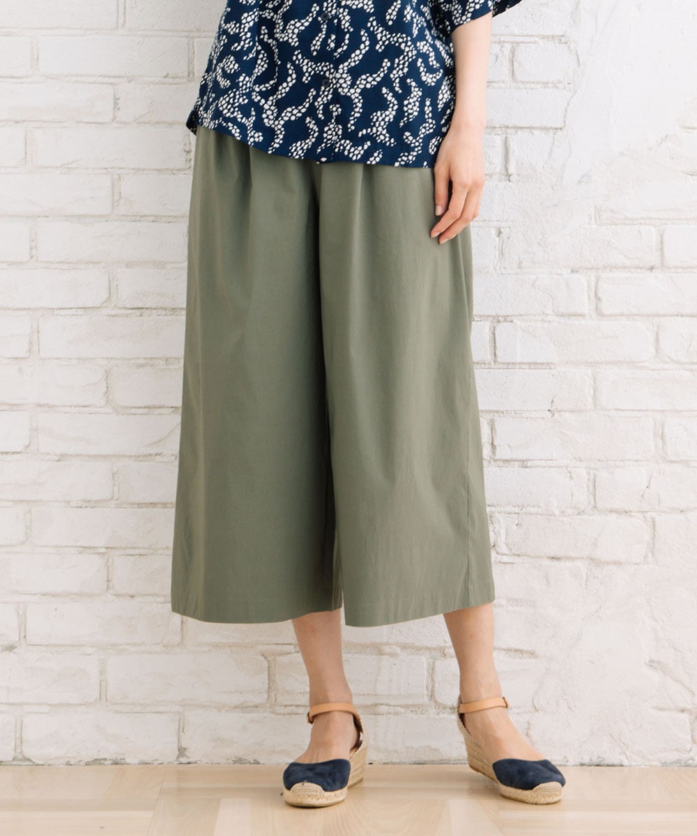 サブストリート（sab street）/15号・19号(3L・5L) ドライ×ライトハイテンション8分丈ワイドパンツ 15号・19号(3L・5L) ドライ×ライトハイテンション8分丈ワイドパンツ