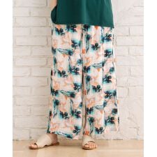 【sabstreet bis】【web限定】15号(3L) 総柄プリントイージーパンツ