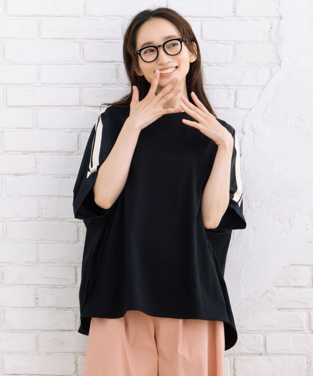 15号(3L) FONTLAB 布帛コンビTシャツ 15号(3L) FONTLAB 布帛コンビTシャツ | サブストリート(sab