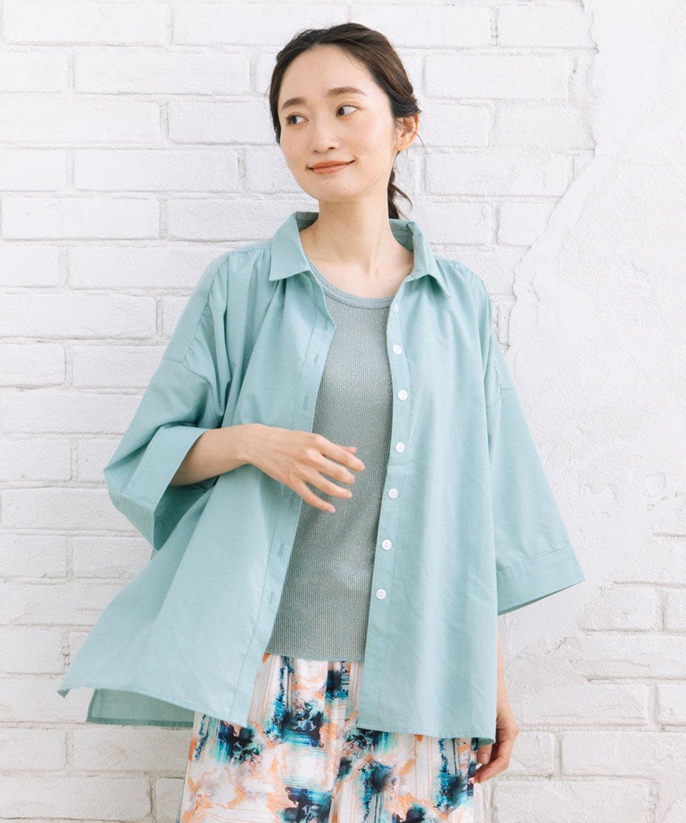 大きいサイズ】 15号(3L) CKS シャイニーグログランストライプシャツ