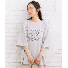 【sabstreet bis】【web限定】15号(3L) 6分袖ロゴカットソー