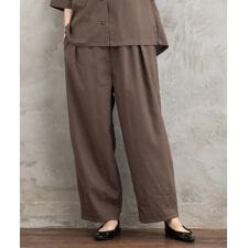 【大きいサイズ】21号(6L～) FONTLAB リネンブレンドカーブパンツ