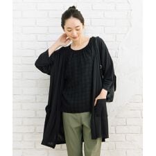 【大きいサイズ】 【アンチピリング・イージーケア】着流しロングカットカーディガン