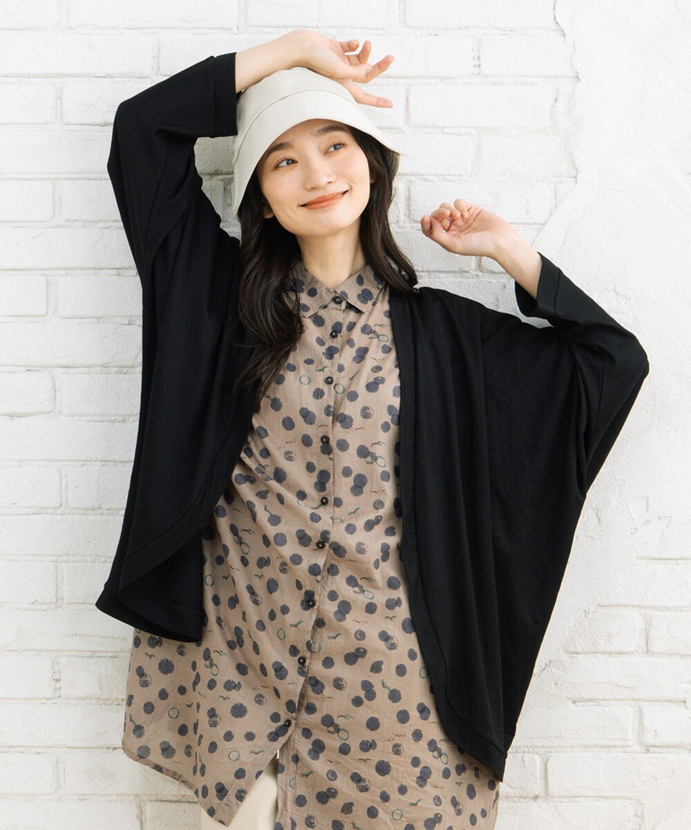 大きいサイズ】15号(3L) 【接触冷感】ドルマンゆるカーディガン | サブ