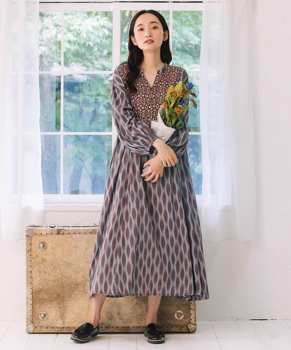 ワンピース KME ワンピース フロントギャザーチェックキャミワンピース 「低身長・小柄