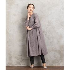 サブストリート(sab street)の【大きいサイズ】15号(3L) ホイルドットプリントキーネックワンピース