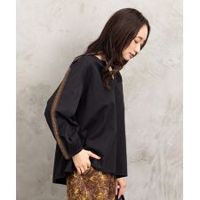 サブストリート(sab street)の【大きいサイズ】15号(3L) INDESIGN チロリアンテープエンブロイダリーブラウス
