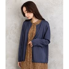 サブストリート(sab street)の【大きいサイズ】21号 [MADE IN JAPAN]ラメプレーティングニットカーディガン