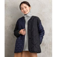 サブストリート(sab street)の【大きいサイズ】FONTLAB キルティングMIXブルゾン